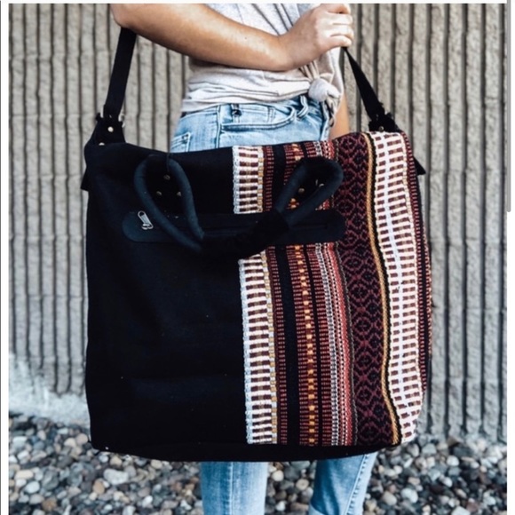 New! Sale 🔥 Huge Boho Carpet Bag Heavyweight Thick Travel Bag - Picture 2 of 8